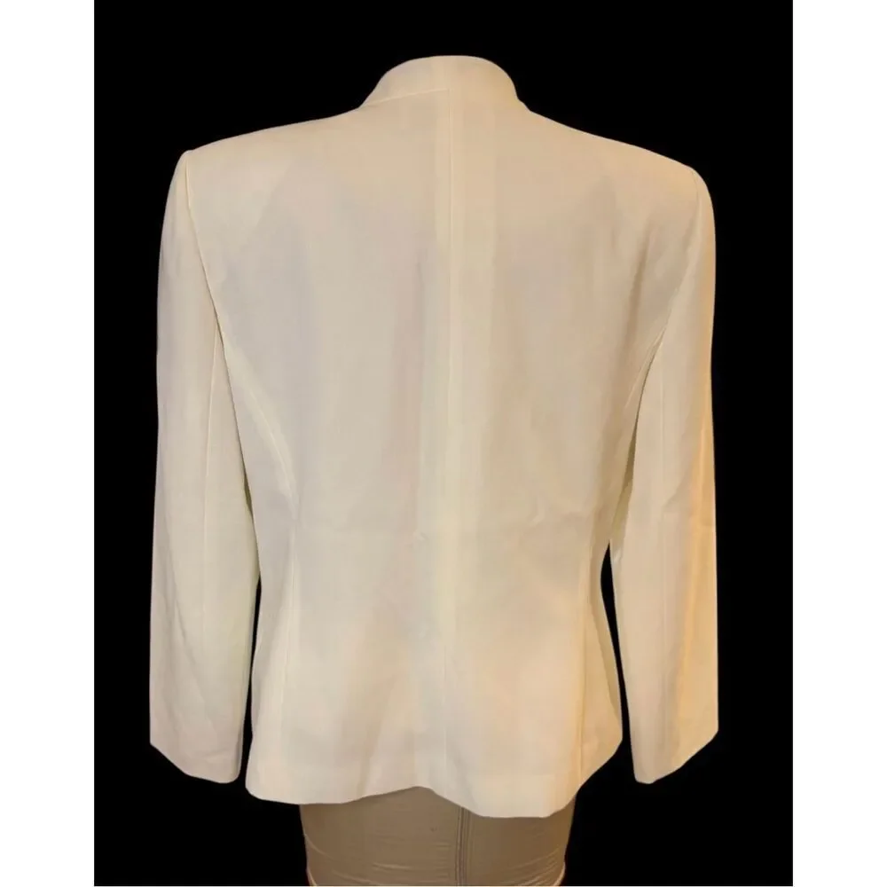 Sag Harbor Jacket/Blazer & Tank 2Pcs Open Front Jacket Peplum Shell Sz. 16